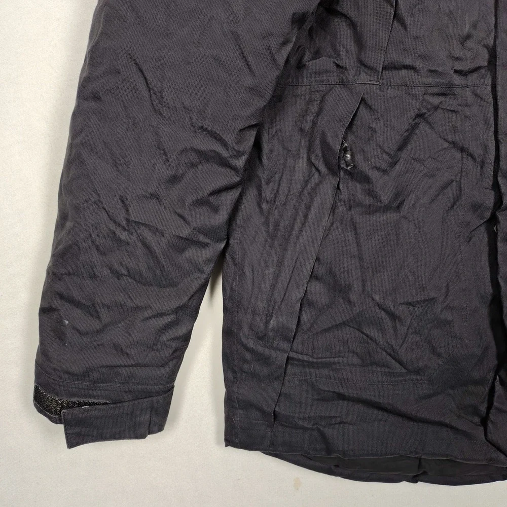 The North Face Mens XS Black Hooded Insulated Parka Faux Fur Trim Down Coat